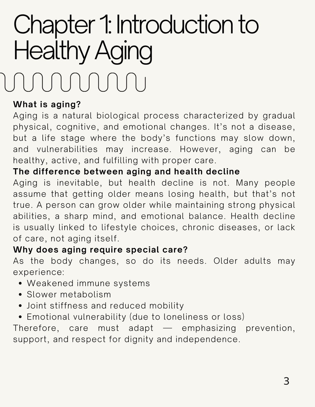 Elderly health care guide; Towards healthy and dignified aging